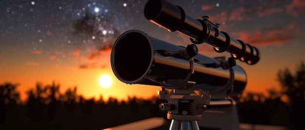 Telescope a powerful telescope for observing distant objects in space Generative AI