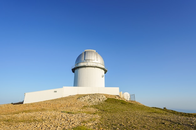 Telescope on top of a mountain in the Astrophysical Observatory of Javalambre Teruel Spain