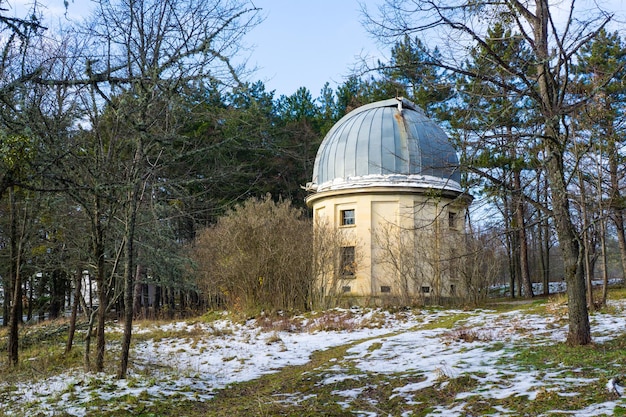 The telescope tower in the observatory in Crimea