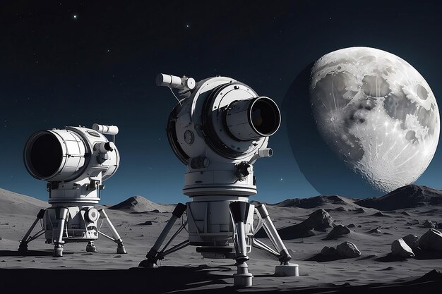 Telescopes for the moon hd Generative AI