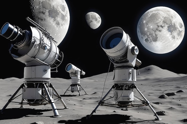 Telescopes for the moon hd Generative AI