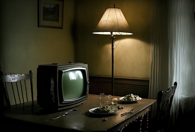 Television in the dining room