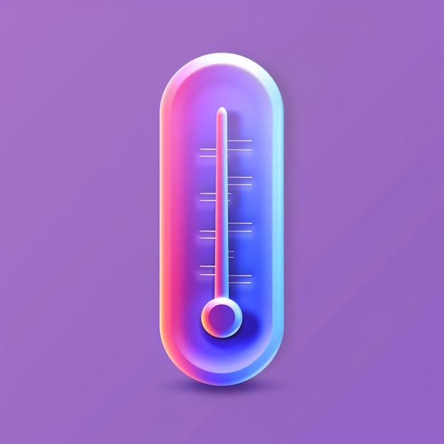 Temperature 3d vector icon Chill symbol