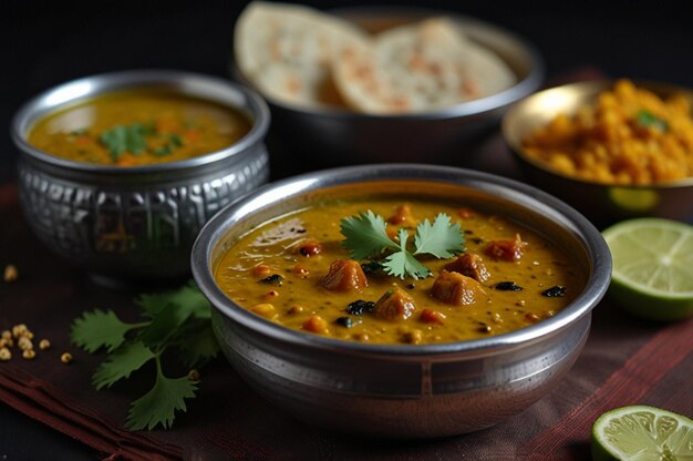 Tempered dal tadka presented elegantly