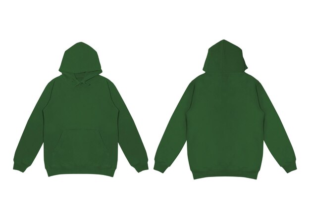 Photo template blank flat dark green hoodie hoodie sweatshirt with long sleeve flatlay mockup