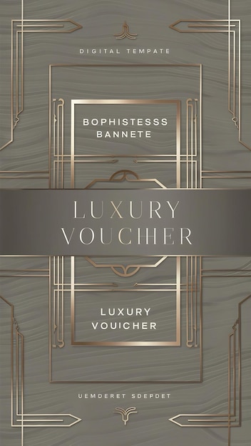 Photo template for digital luxe business banner contemporary formal invitation luxury voucher