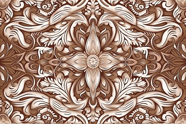 Template thai pattern for seamless background brown and white color