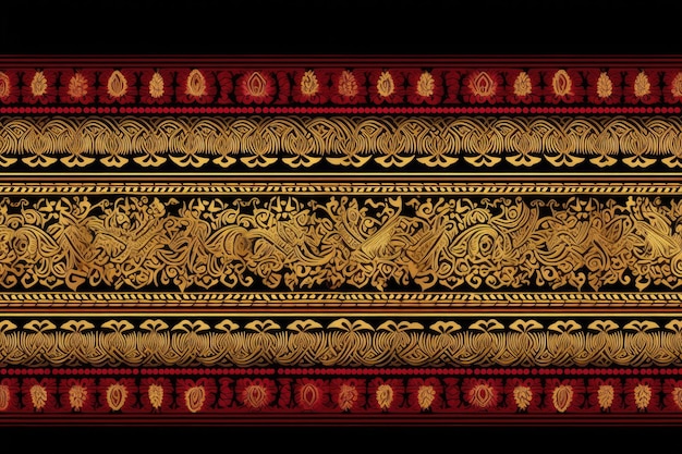 Template thai pattern for seamless background red and white color