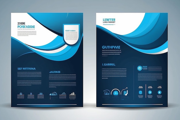 Photo template vector design for brochure annualreport magazine poster corporate presentation