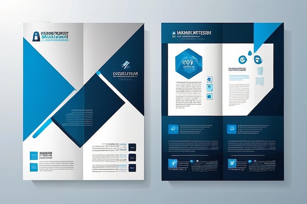 Photo template vector design for brochure annualreport magazine poster corporate