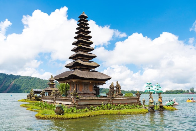 Temple against cloudy sky