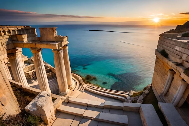 The temple of apollo is located on the coast of crete.