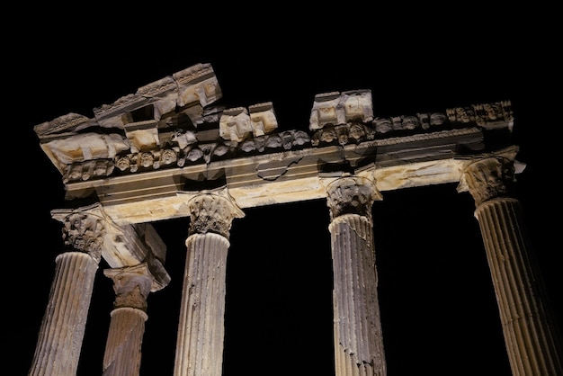 Temple of Apollo in Side Ancient City in Antalya Turkiye