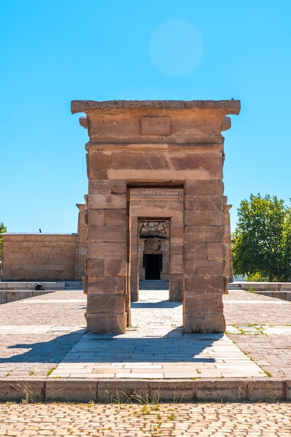 Temple of Debod in the city of Madrid of Egypt ancient Egyptian temple