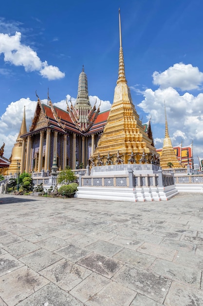 Temple of the Emerald Buddha or Wat Phra Kaew temple Bangkok Thailand