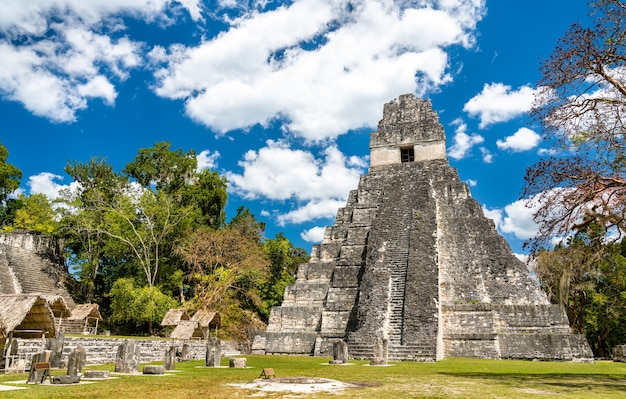 Temple of the Great Jaguar at Tikal. UNESCO world heritage in Guatemala