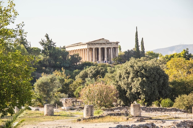 The Temple of Hephaestus in Athena Archegetis is situated west side of the Roman Agora, in Athens