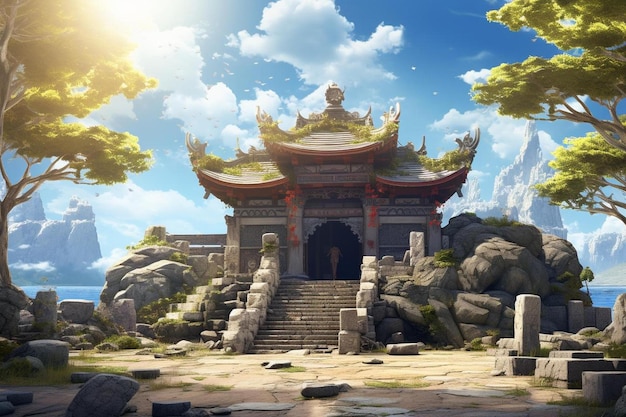 a temple in the mountains