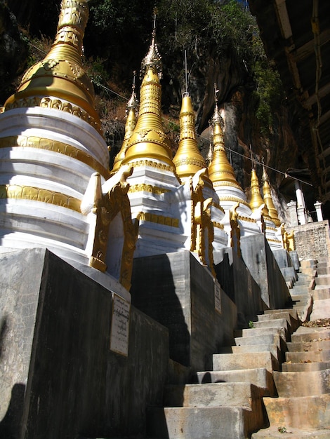 The temple in Pindaya caves Myanmar