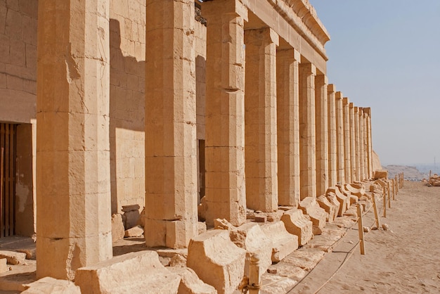 Temple of Queen Hatshepsut, View of the temple in the rock in Egypt