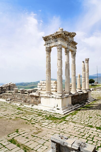 Temple of Trajan in the ancient city of Pergamon, Bergama, Turkey