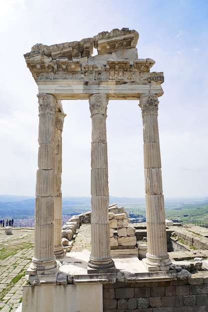 Temple of Trajan in the ancient city of Pergamon, Bergama, Turkey