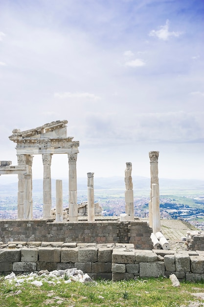 Temple of Trajan in the ancient city of Pergamon, Bergama, Turkey