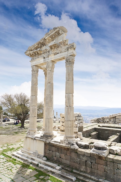 Temple of Trajan in the ancient city of Pergamon, Bergama, Turkey