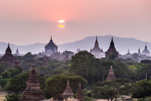 Temples of Bagan an ancient city located in the Mandalay Region of Burma Myanmar Asia