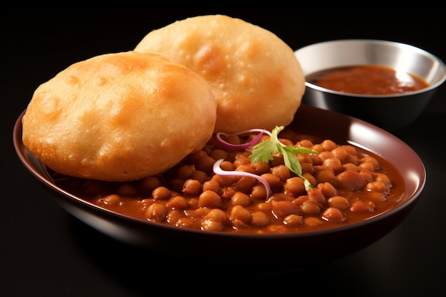 Tempting chole bhature ensemble