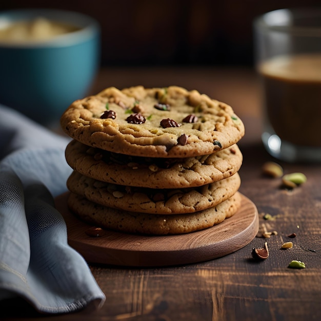 tempting homemade cookies embodying sophistication and culinary artistry in one bite