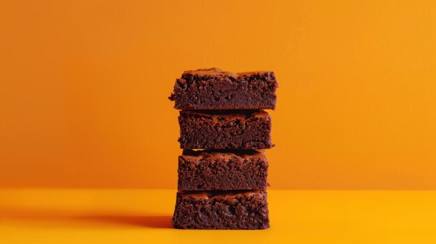 Photo tempting stack of colorful brownies indulge in a sweet delight