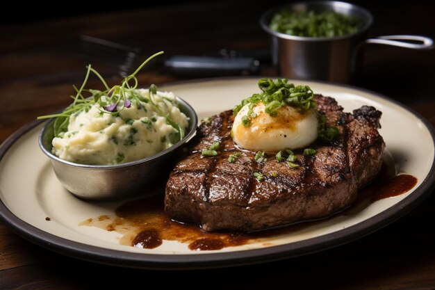 Tender Grilled Petite Chuck Tender Steak and Baked Potato Pleasure