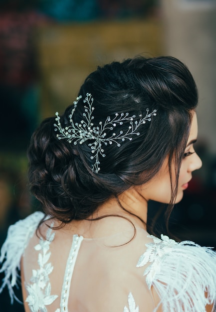 Tender wedding stylish hairstyle