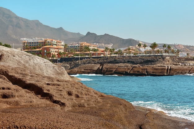 Tenerife island landscape. Ocean bay.