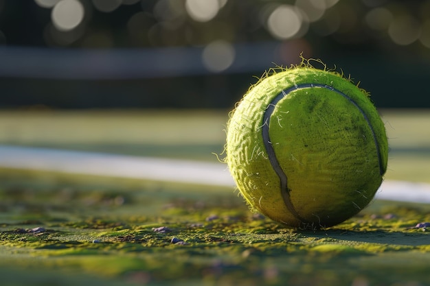 Tennis Ball on Field Matchpoint Wimbledon Concept