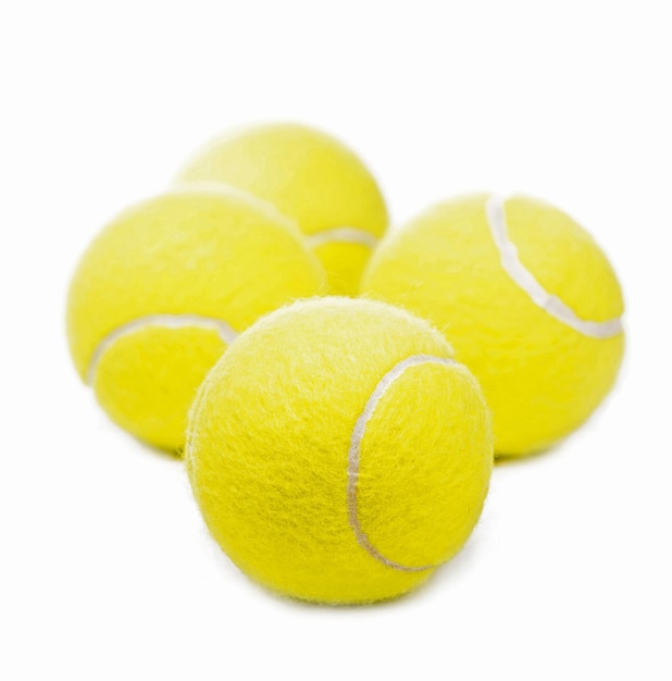 Tennis ball yellow tennis balls isolated on a white background