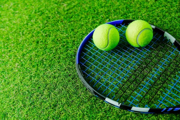 Tennis Gear on Green Grass Surface