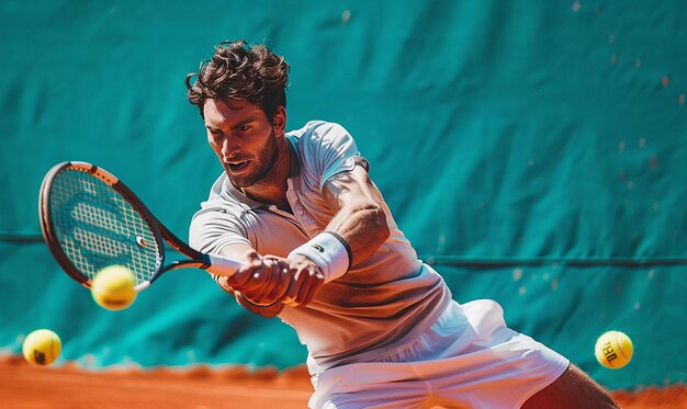 Photo a tennis player with racket