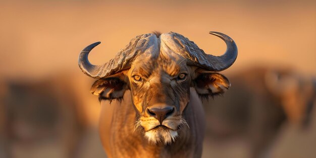 Tension mounts as buffalo herd and lion pride engage in intense standoff Concept Wildlife Photography Animal Behavior Nature Conservation Safari Adventures African Wildlife