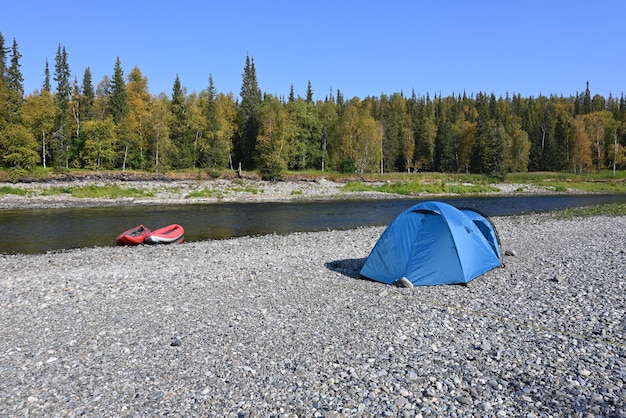 Tent by the river