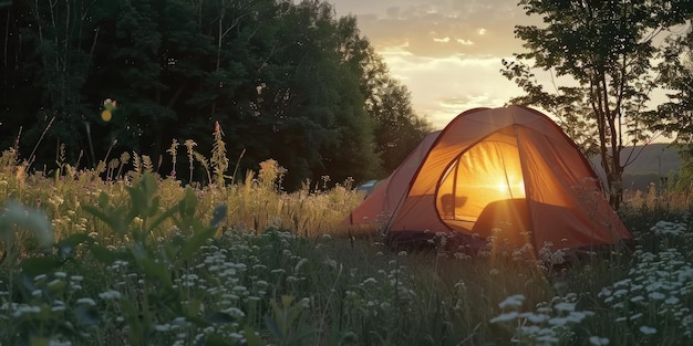 Tent in Field