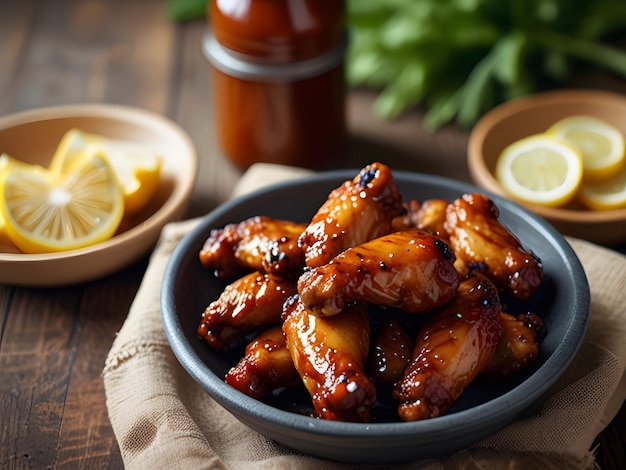 Teriyaki Chicken Wings and Beer