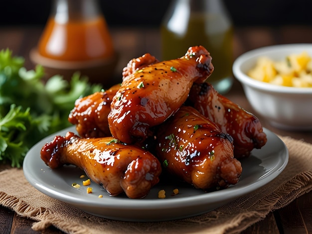 Teriyaki Chicken Wings and Beer