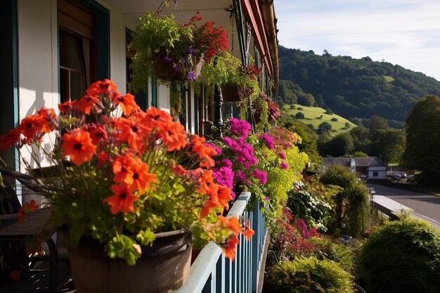 Terrace View of a Vibrant Barbecue