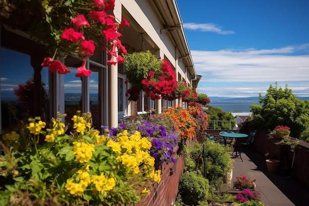 Terrace View of a Vibrant Barbecue