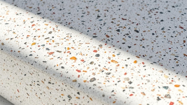 Photo terrazzo texture with diagonal shadow