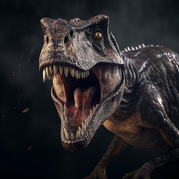 Terrible aggressive dinosaurs animal images Generative AI