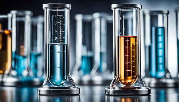 Test tube in modern engineering laborator medical virus