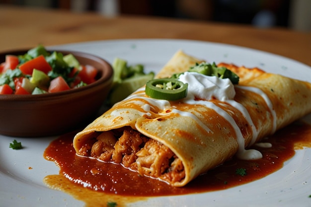 Texmex enchiladas mexican food